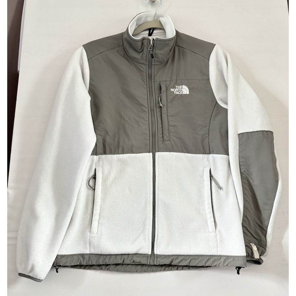 North‎ Face Polar Tech Jacket Womens Adult Size Color Gray Full Zip Logo Medium